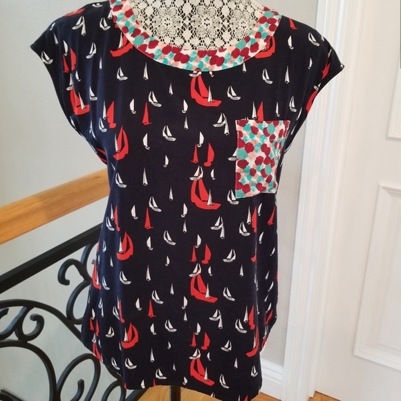 Anthropologie Porridge Petani Sailboat blouse XS NWOT - Picture 2 of 5
